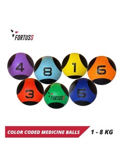 FORTUSS FORTUSS Medicine Ball 5 KG | Comfort Non-Slip Textured Grip for Strength Training - Solid Training Exercise Ball, High Quality Durable Rubber Finish, Consistent Weight Distribution  - Image 3