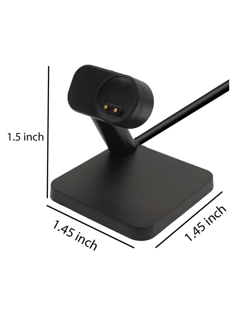Y&D Charging Stand for Xiaomi Mi Band 5/ 6 with USB Cable Original Replacement Magnetic Dock 5 Smart Watch (Black) - Image 5