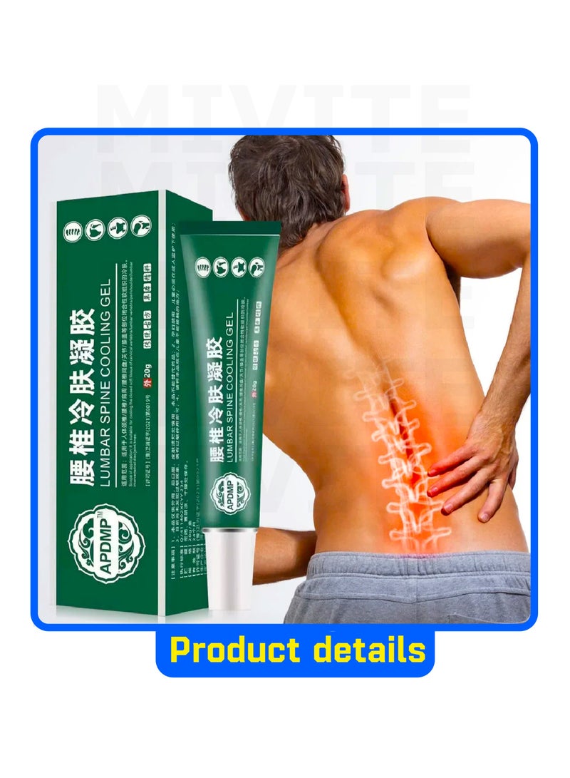 APDMP Lumbar Spine Cooling Gel 20g – Cold Compress Pain Relief Gel for Back & Muscle Soothing - Image 2