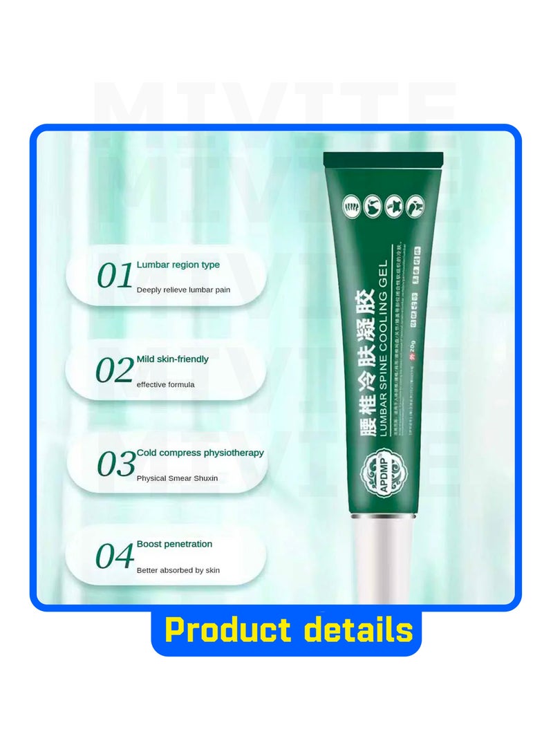 APDMP Lumbar Spine Cooling Gel 20g – Cold Compress Pain Relief Gel for Back & Muscle Soothing - Image 4