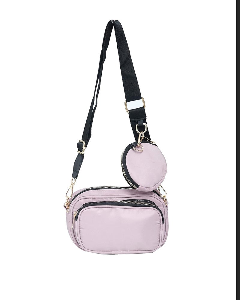 Donicy Women's Stylish Parachute Camera Design Sling Bag, Beige - Image 1