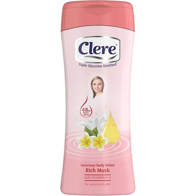 CLERE Hand and Body Lotion, Luxurious Rich Musk With Glycerine and Vitamin E & A 400 ml (Pack of 1) - Image 1