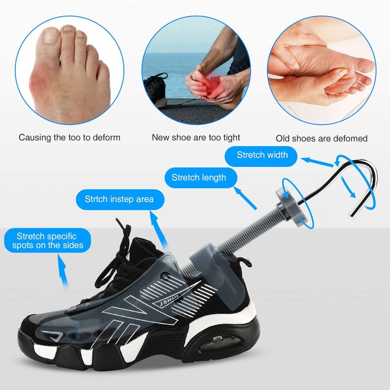 eachway Shoe Stretcher, Shoe Trees Adjustable Length & Width for Men (for Men's Size Us 10-13.5) - Image 3