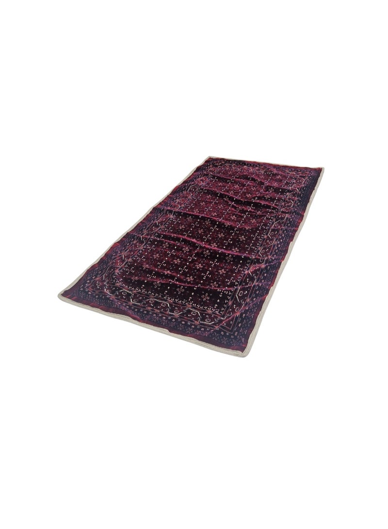 SMART HOME Premium velvet rug, soft and quilted with beautiful patterns, made of high-quality materials, floor seating mat for trips, camping, hiking, and the countryside, luxurious rug, size 200X100 cm - Image 2