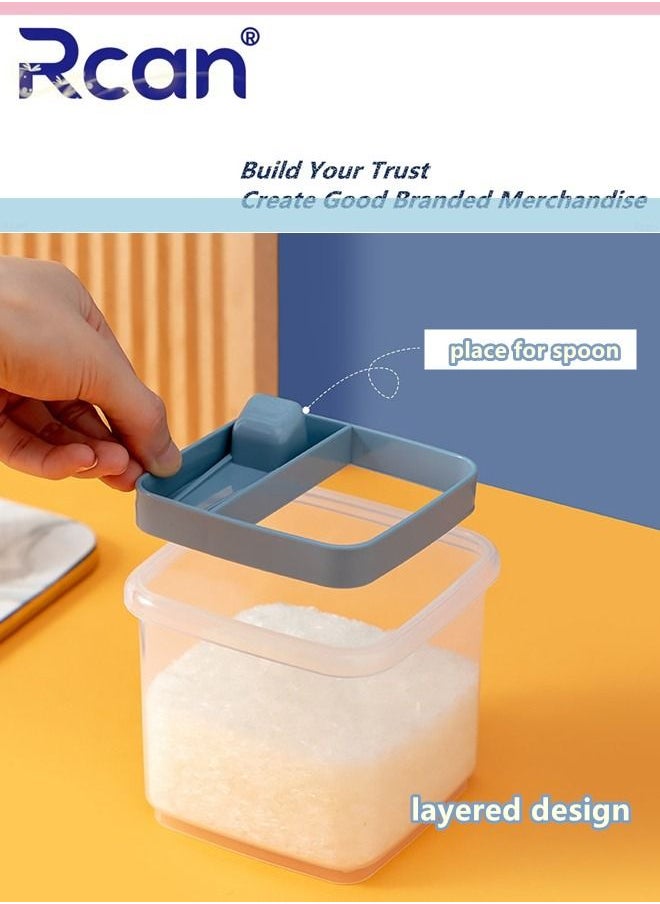Baby Formula Milk Powder Container Portable Rice Flour Storage Box with Spoon Dispenser Moisture Proof Sealed Jar BPA-Free 600ML