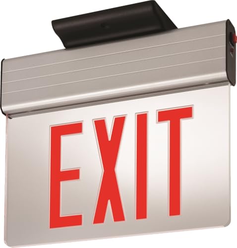 Lithonia Lighting EDG 1 R EL M6 Aluminum LED Emergency Exit Sign, 3 watts, Red - Image 3