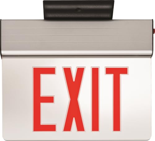 Lithonia Lighting EDG 1 R EL M6 Aluminum LED Emergency Exit Sign, 3 watts, Red - Image 4