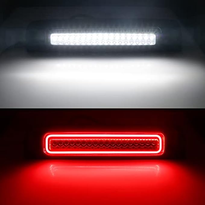 R&F Auto Led Strobe Third Brake Light Compatible With Ram 1500 2500 3500 4500 5500 20102018 F1 Style Red Flash Smoked High Mounted Stop Lights With Seal Foam Gaskets Roof Cargo Light Pickup Truck - Image 2