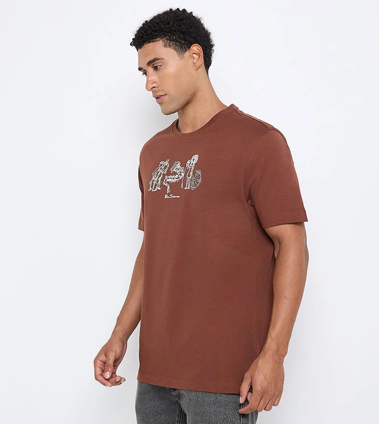 Ben Sherman  Ben Sherman Men's Crew Neck Short Sleeve Printed T-Shirt for Men | Best Price UAE