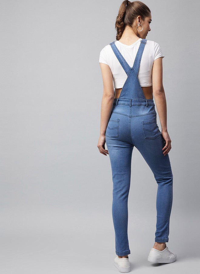 StyleStone دنغري جينز نسائي أزرق سادة من ستايل ستون بتصميم نحيف - Image 5