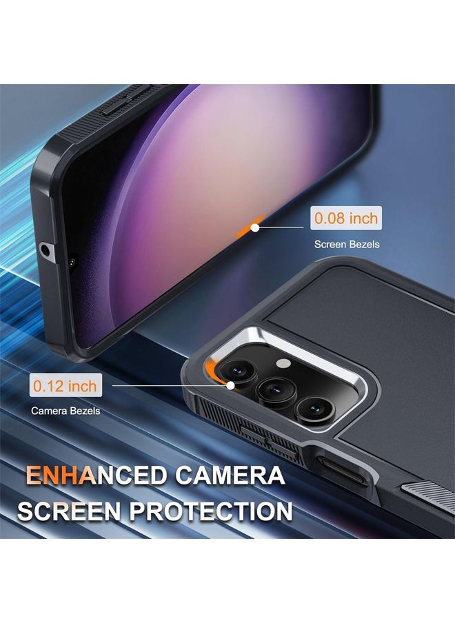 RUGGED SHIELD Samsung Galaxy A15 Case, Dual Layer Protective Heavy Duty Cell Phone Cover, Super Shockproof Drop Proof Protection Case Cover for Samsung Galaxy A15 5G 2023, Black  - Image 3