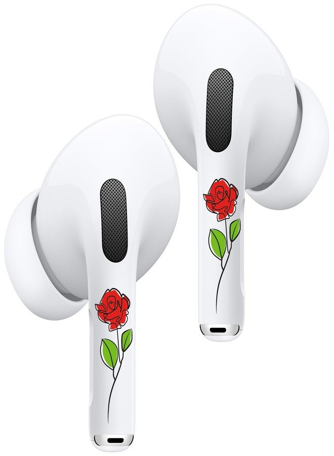RockMax for AirPods 4 Skin, Easy to Identify, Universal Fit for AirPods Pro 3/2/1 and Gen 1/2/3/4, Classic Rose Sticker Cover, Girly Gifts for Birthday and Party - Image 1