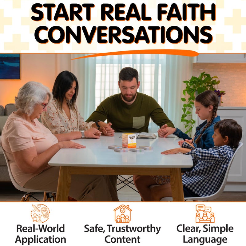 TALKING POINT CARDS 200 Conversation Cards for Christians Game  Explore Your Faith and Have Fun on Family Game Night Bible Study or Youth Groups  Perfect for Church Groups Couples Night Easter Gifts - Image 3