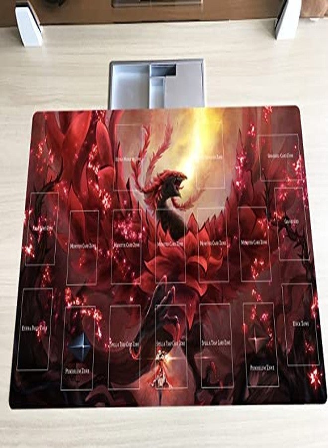 Mlikemat New Playmat Akiza Izinski Black Rose Dragon Mouse Pad TCG CCG Trading Card Game Mat + Free Bag (ZD014-99) - Image 2