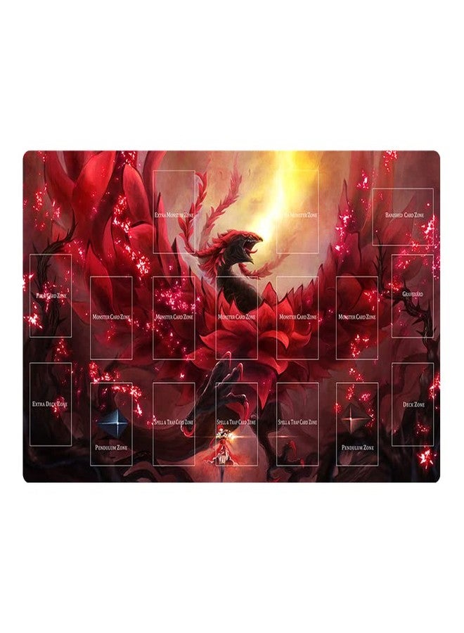 Mlikemat New Playmat Akiza Izinski Black Rose Dragon Mouse Pad TCG CCG Trading Card Game Mat + Free Bag (ZD014-99) - Image 1