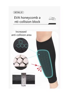dreamons link Link Football Shin Guards, Soccer Football Shin Guard Socks With Foam, Calf Protective Gear Soccer Equipment For Football Games Beginner Running Jogging Fitness Cycling 1 Pair  - Image 2