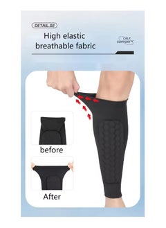dreamons link Link Football Shin Guards, Soccer Football Shin Guard Socks With Foam, Calf Protective Gear Soccer Equipment For Football Games Beginner Running Jogging Fitness Cycling 1 Pair  - Image 3