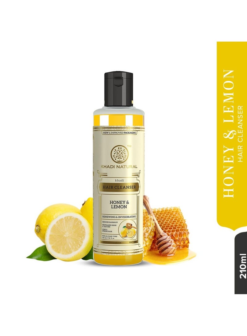 Khadi Natural Honey & Lemon Juice Hair Shampoo | Cleanser for Strong Hair | Herbal Shampoo for Lifeless Hair | Paraben & Sulphate Free | Suitable for All Hair Types - Image 5