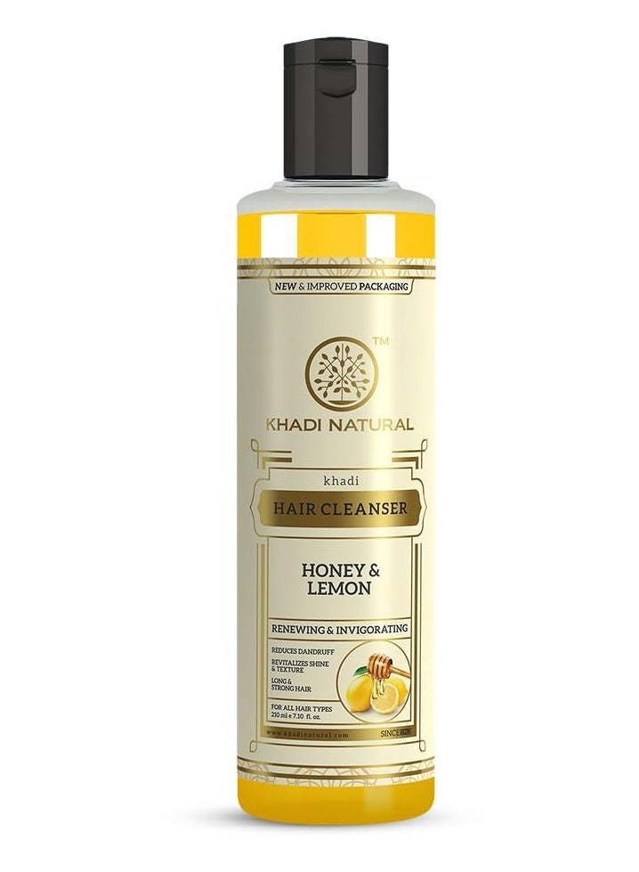 Khadi Natural Honey & Lemon Juice Hair Shampoo | Cleanser for Strong Hair | Herbal Shampoo for Lifeless Hair | Paraben & Sulphate Free | Suitable for All Hair Types - Image 1