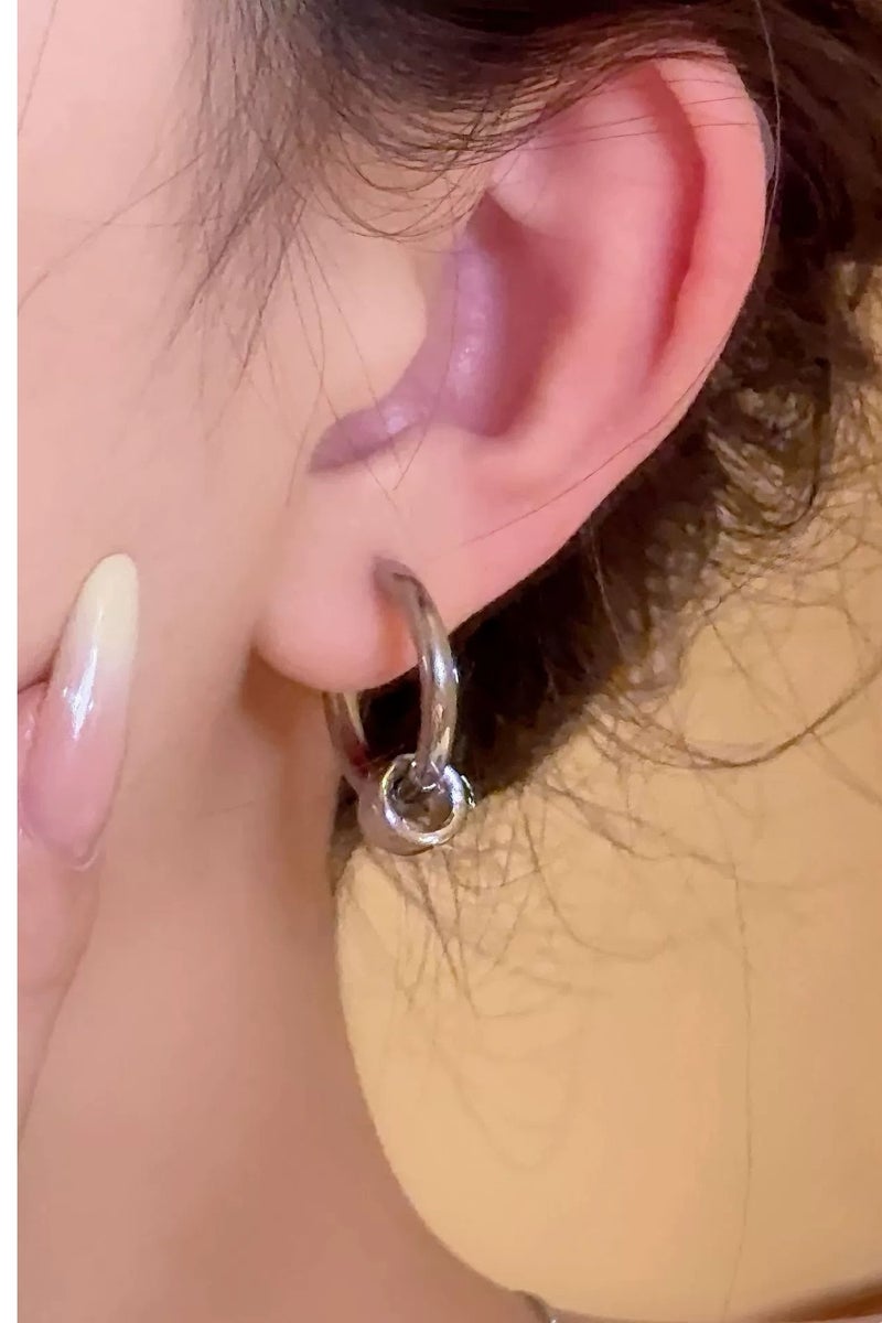Goolsky Minimalist Hoop Earrings for Women – Small Unique Ear Cuffs, High-End Cool-Tone Design, Trendy Statement Ear Jewelry - Image 4