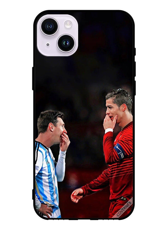 Covernex Protective Case Cover For Apple iPhone 14 Ronaldo & Messi In One Frame  - Image 1