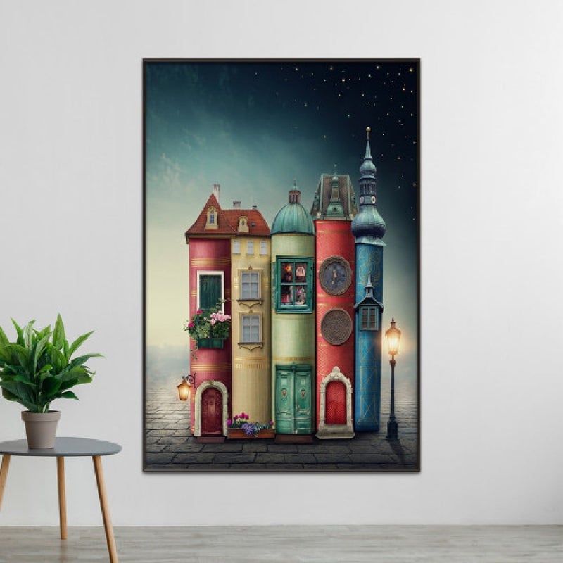 Marktna Modern design canvas print with a hollow frame, size (40×60), one piece - Image 1