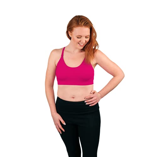 Bamboobies Women's Nursing Bra, Maternity Clothing for Breastfeeding, Yoga Nursing Bra, Hibiscus, X-Small - Image 4