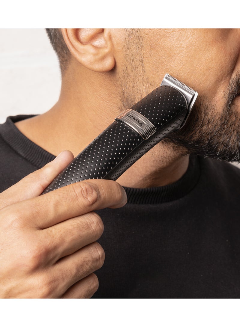 DOMEA Rechargeable Cordless Trimmer For Men, Stainless Steel Blade For Easy, Precise & Fast Cutting of Hair/Beard, 9 Length Settings, All Hair Types-GT130 - Image 2