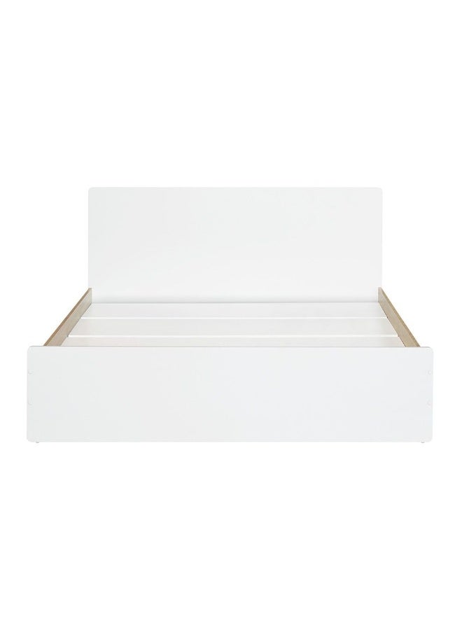 DANUBE HOME سرير كيندر 160x200 كوين | تصميم حديث مزدوج خشبي مصنوع في ماليزيا - أبيض وبلوط سونوما - Image 4