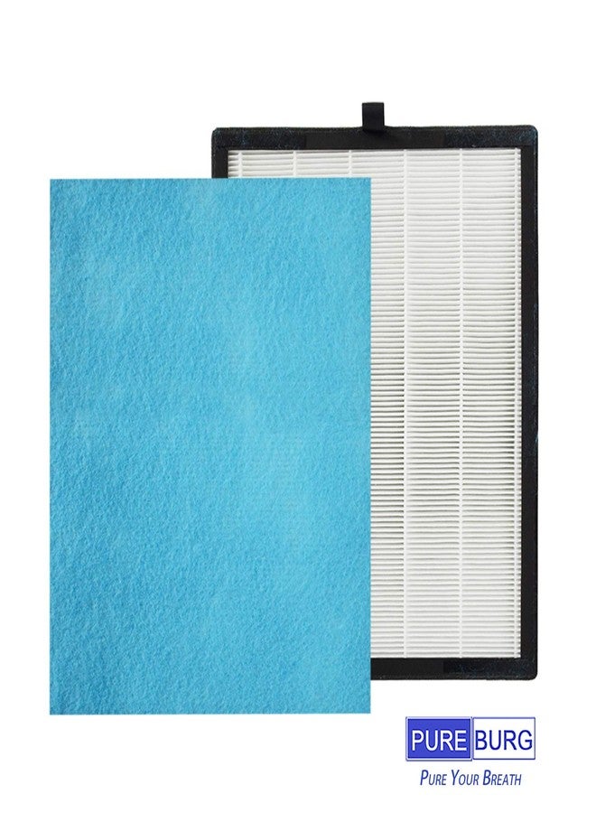 PUREBURG Replacement Filter Kit Compatible with Purivortex Vortex V3 Air Purifiers,2-Pak H13 HEPA 4-Stage Filtration Activated carbon 2-IN-1 Air Clean Dust VOCs - Image 2
