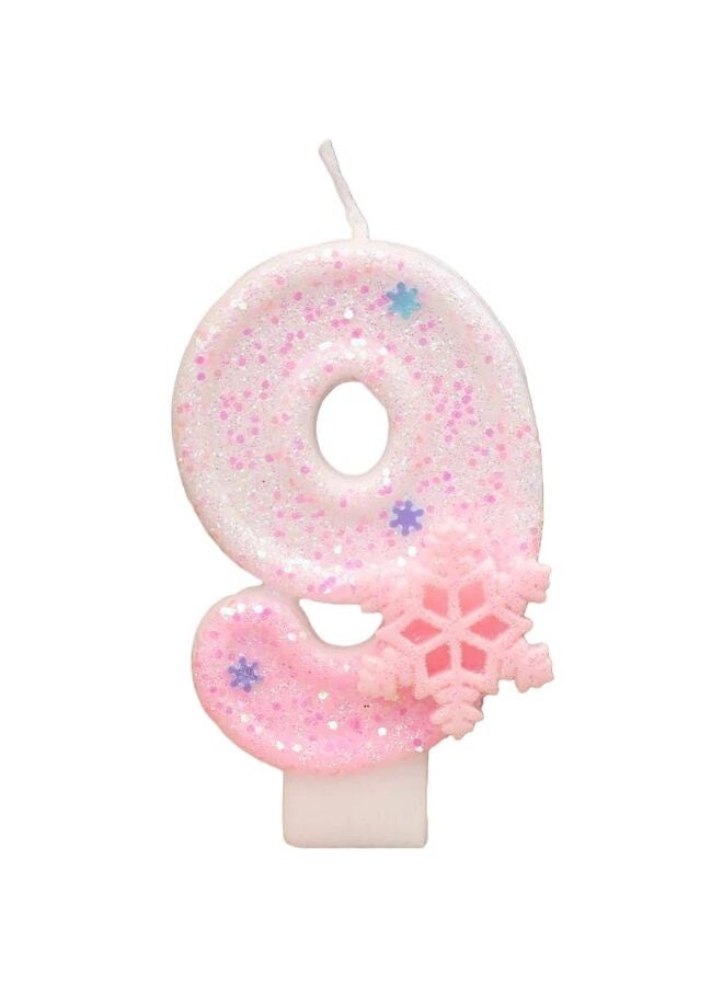 يُسلِّم تُعد شموع أعياد الميلاد على شكل أرقام، وشموع أعياد الميلاد على شكل ندفة ثلج، وزينة الكيك الفاخرة مثالية لحفلات أعياد الميلاد الشتوية، وحفلات الزفاف، والذكرى السنوية، والتجمعات العائلية، وللأطفال والكبار (رقم 9). - Image 1