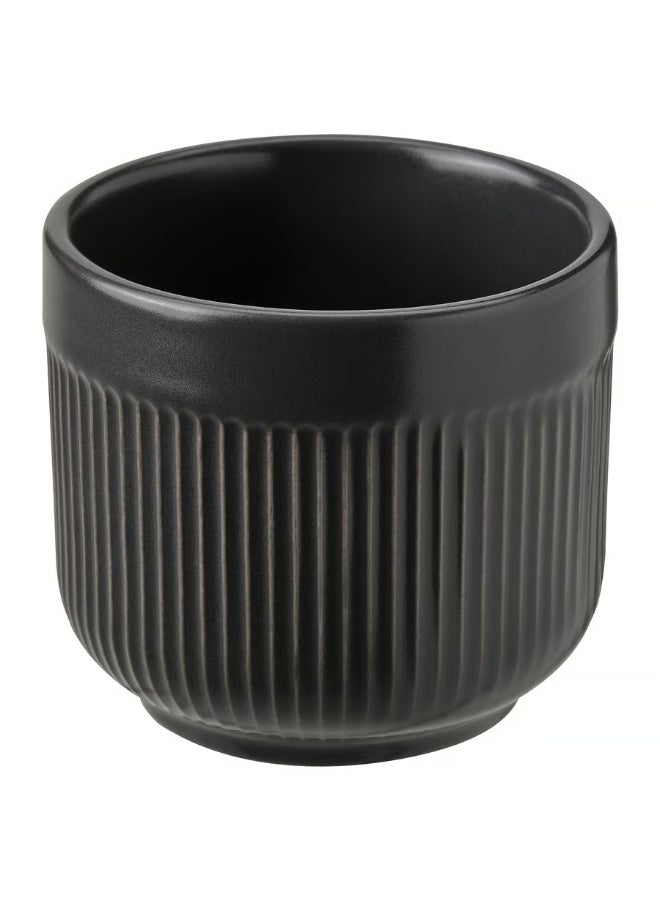 Black Plant Pot – Indoor & Outdoor Decorative Mini Flower Pot, Durable and Stylish, 6 cm Diameter - Image 1