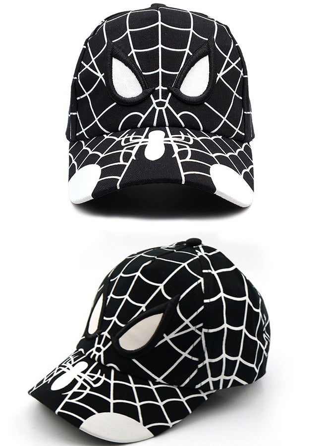 Marvel Spiderman Kids Baseball Cap for Boys Ages 3 to 9 Embroidery design Breathable Adjustable Spiderman Sunnet Hat for Toddlers Ideal for Outdoor Play School Sports Riding Hiking Daily Adventures a Special Gift,Black and White - Image 4