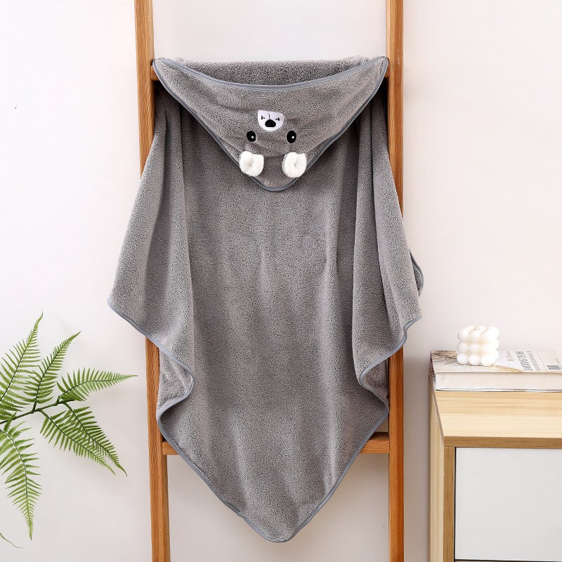 Baby Blanket Absorbent Newborn Children'S Class A Bathrobe Thickened Wrap Cartoon Hooded Bath Towel Cloak - Image 5