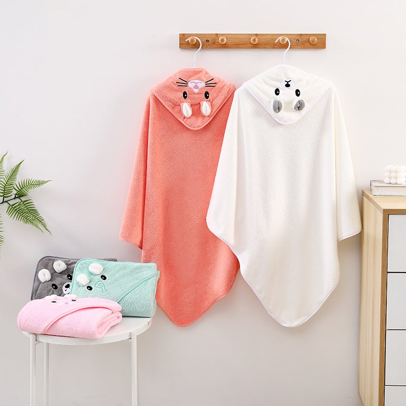 Baby Blanket Absorbent Newborn Children'S Class A Bathrobe Thickened Wrap Cartoon Hooded Bath Towel Cloak - Image 3
