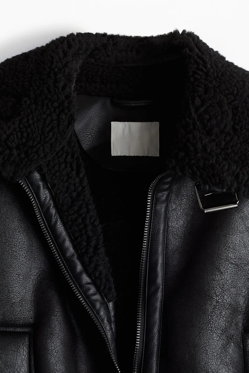 اتش اند ام جاكيت أفياتور بحشوة تيدي