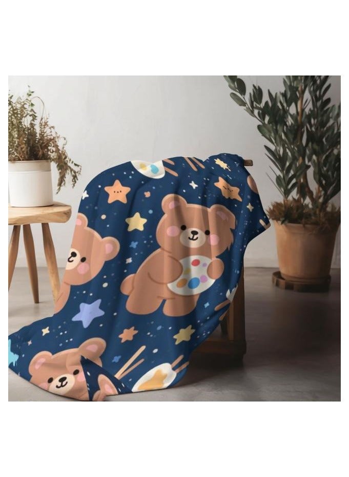 general Flannel thin blanket (warm and comfortable, suitable for sleep, gaming, dust removal and sandproof) 150cm*200cm - 707 - Image 1