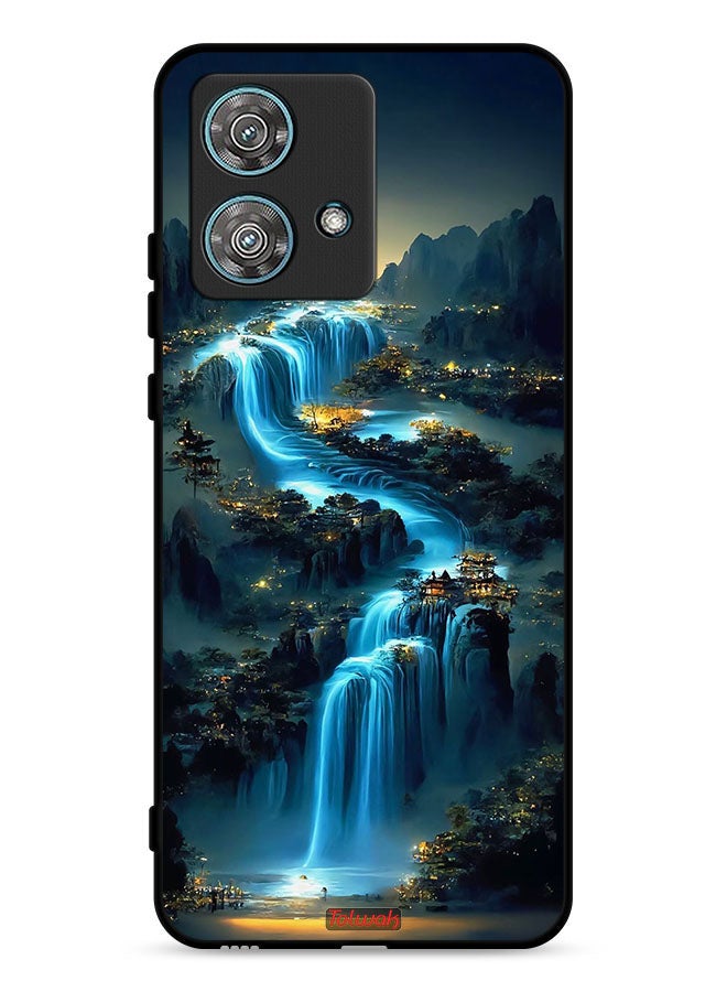 Tolwak Motorola Edge 40 Neo 5G Protective Case Cover Waterfall Art - Image 1