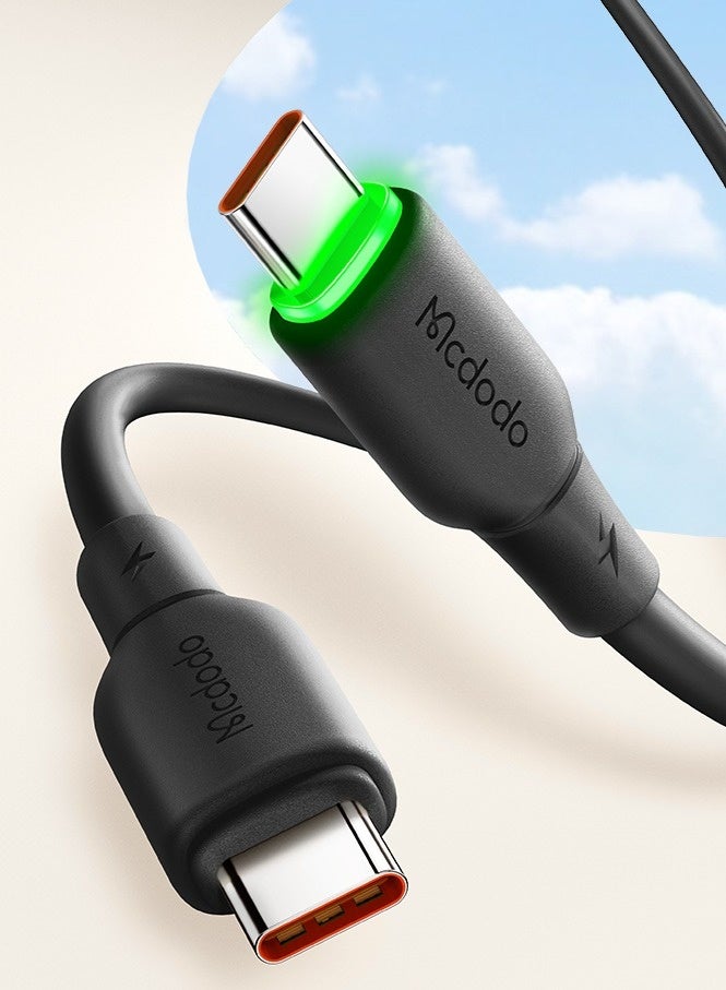 Mcdodo 65W LED Light USB-C to USB-C Fast Charging Cable 1.2m – PD Type-C Data Sync Cable for Android Phones, Samsung Galaxy, Tablets, Laptops – Black - Image 4