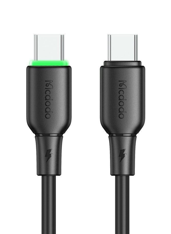 Mcdodo 65W LED Light USB-C to USB-C Fast Charging Cable 1.2m – PD Type-C Data Sync Cable for Android Phones, Samsung Galaxy, Tablets, Laptops – Black - Image 2