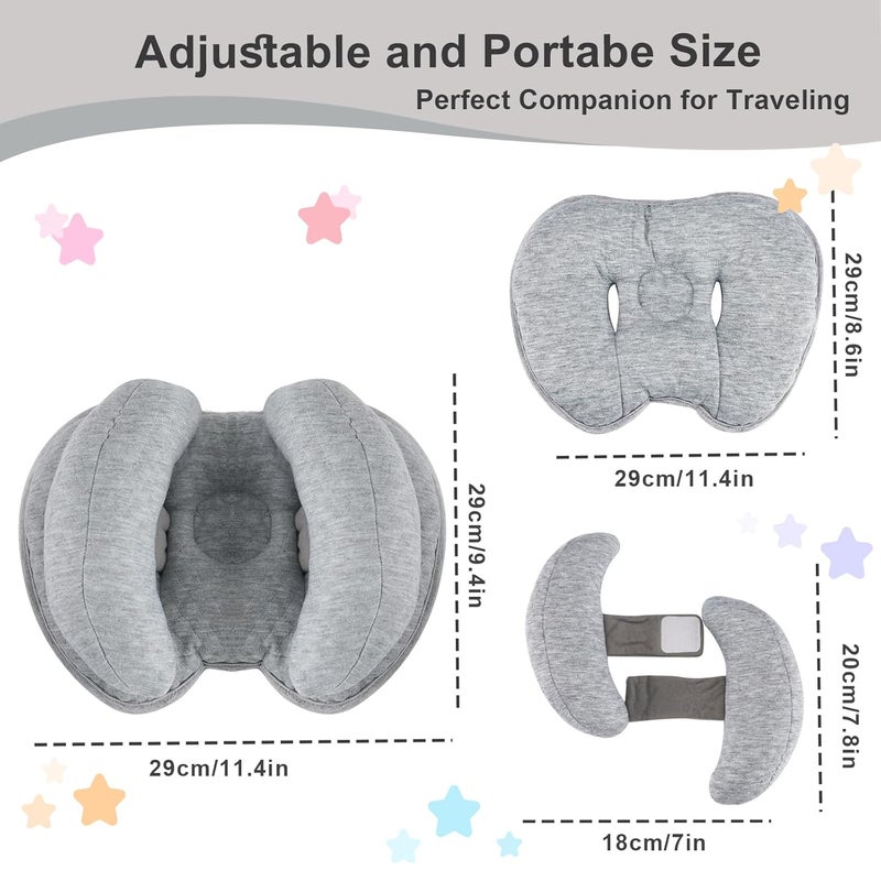 KAKIBLIN Baby Support Pillow Head and Neck SupportBanana Neck Pillow for Baby Travel Pillow for Stroller Neck Support Adjustable Head Pillow for Kids Toddler - Image 3
