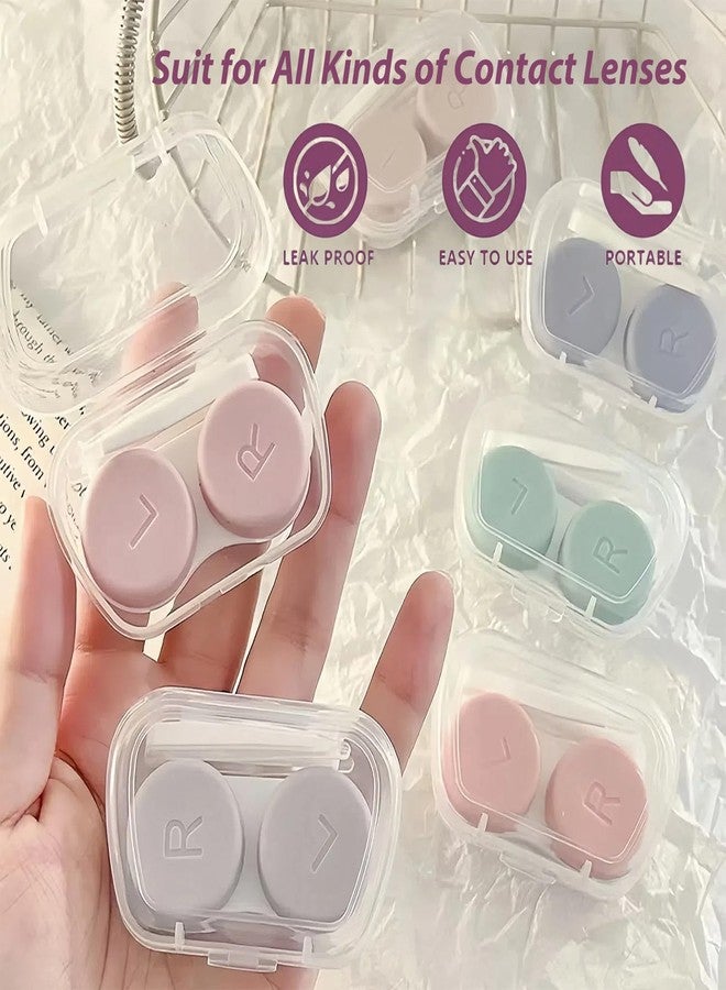 YKuzLx 6 Pack Contact Lens Case, Contact Case with Applicator Tool, Colorful - Image 4