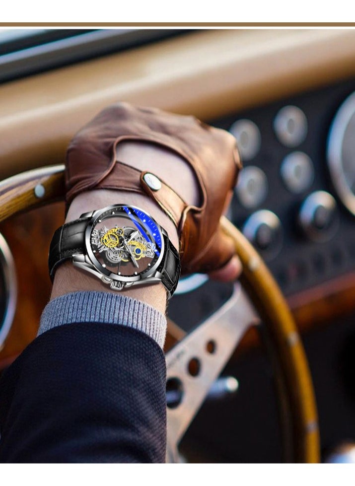 Generic - Men's Watch Double-sided Transparent Hollow Automatic Mechanical Watch Waterproof Luminous Quartz Watch - Image 1