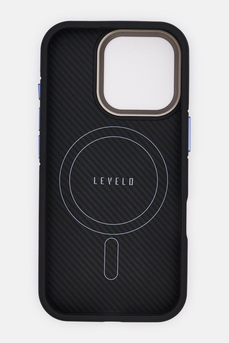 LEVELO iPhone 16 Pro Ox Carbon Protective Case, Black - Image 3