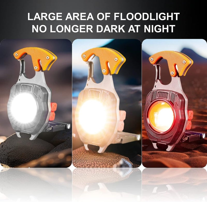 FI FIDROXIMPERIA Fidrox Keychain Flashlights, LED Rechargeable Flashlights with Lighter, Screwdriver Bottle, Opener, Multiple Light Mode Portable Pocket Light for Outoor Hiking (Flashlights with Lighter,) - Image 2