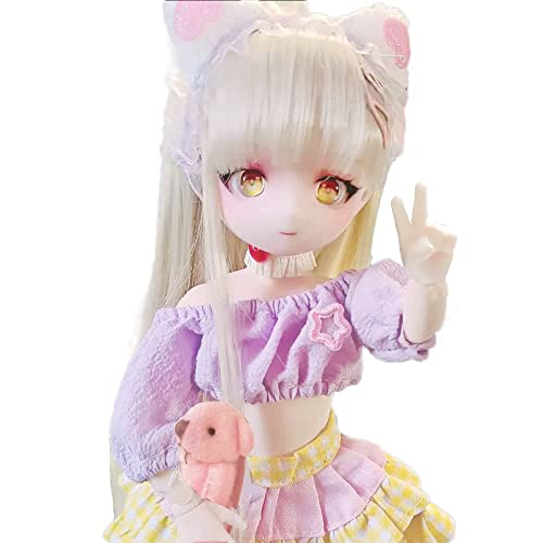 bositigo Pretty Anime Design BJD Dolls 1/6 11.8 Inch Ball Jointed Doll DIY Toys with Clothes Outfit Shoes Wig Hair Makeup,Best Birthday Gift for Princess Girls Kids Children - Diana - Image 1