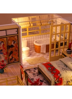 Flever Flever Dollhouse Miniature DIY House Kit with Japanese Style, Creative Room with Furniture for Romantic Valentine's Gift (Quiet and Elegant Residence)  - Image 3