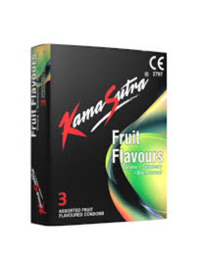 KAMASUTRA FRUIT FLAVOR CONDOMS 3'S