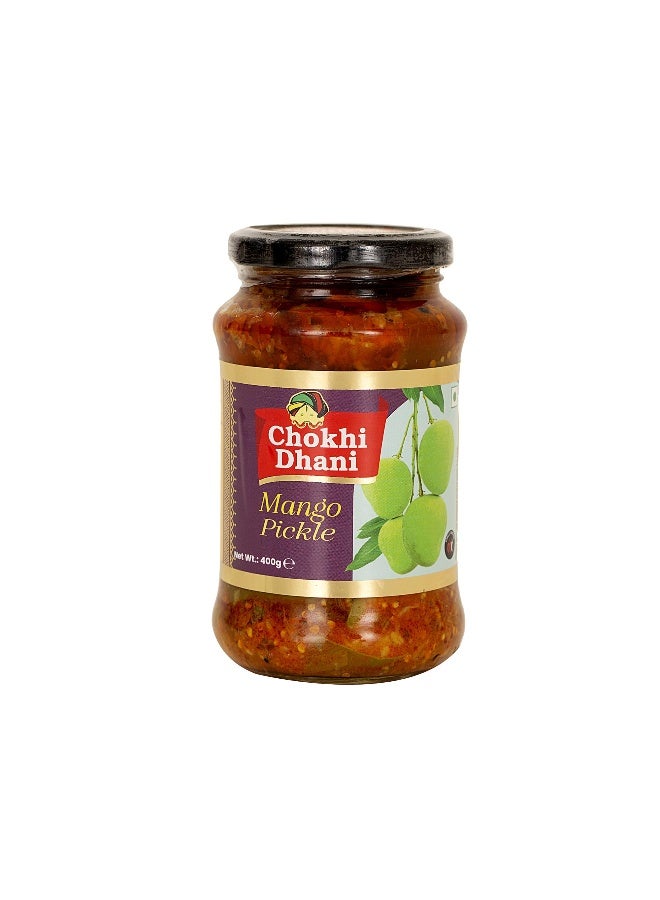 Chokhi Dhani مخلل مانجو 400 جرام | حار وحامض أ aam ka achar | مخلل هندي تقليدي في زيت الخردل | على طريقة المنزل | بدون مواد حافظة - Image 3