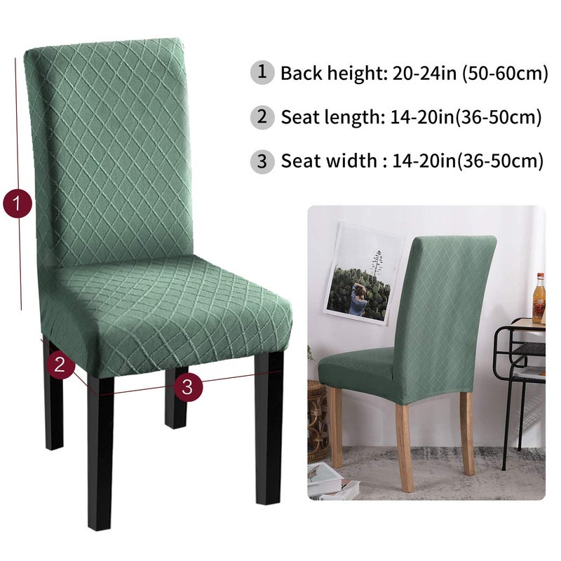 Fuloon Fuloon 4 Pack Super Fit Stretch Removable Washable Short Dining Chair Protector Cover Seat Slipcover for Hotel  Dining Room  Ceremony  Banquet Wedding Party  - Image 3